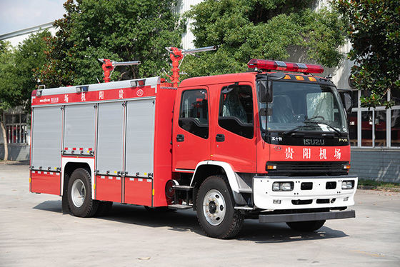 Пожарная машина порошка ISUZU 4000Kgs сухая химическая особенная с кабиной строки Doube