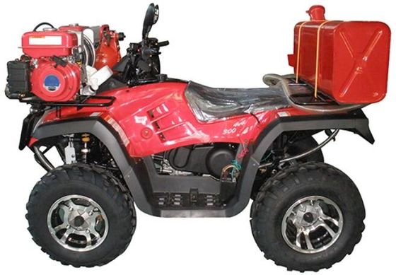 мотоцикл 4x4 внедорожный противопожарный ATV с цистерной с водой 65L